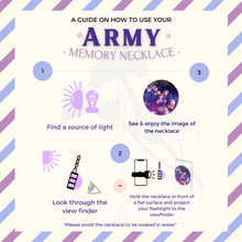 Load image into Gallery viewer, BTS Army Memory Necklace By Shop Callie (Pre order)